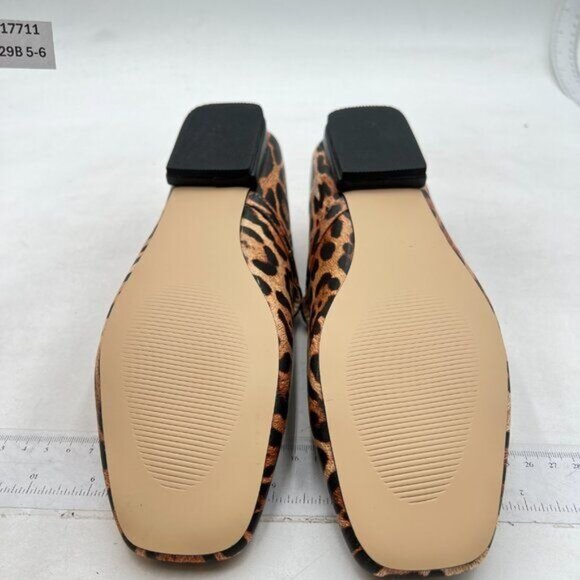 Milooey Leopard Closed Square Toe Mary Jane Chunky Low Heels Buckled Shoes - Picture 7 of 8